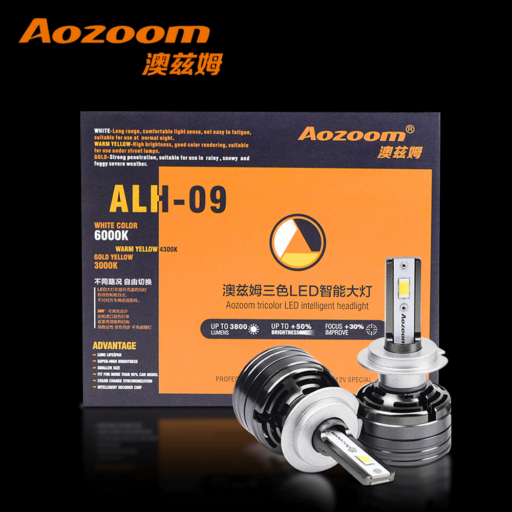 Aozoom 3 Color Smart Auto LED Headlight Bulb