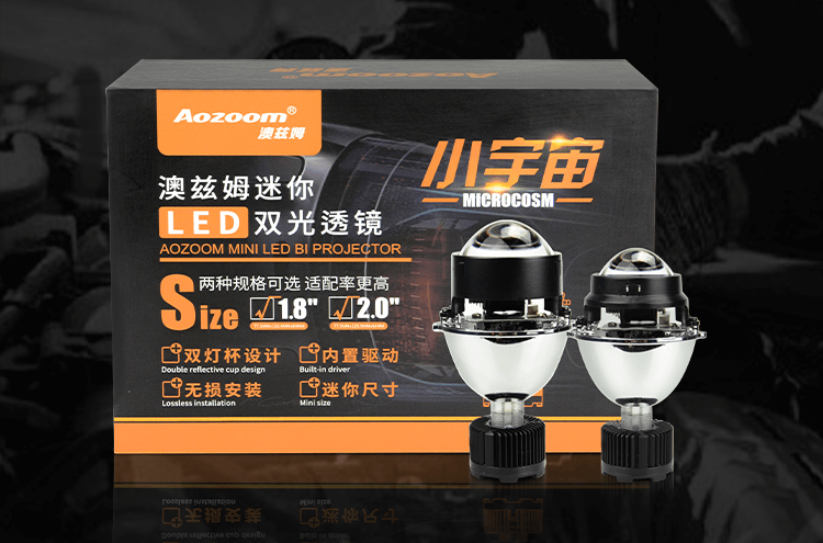 Aozoom 1.8 2.0 Inch Bi led Projector lens - Aozoom 1.8 Inch & 2.0 Inch Mini Bi-led Projector Lens